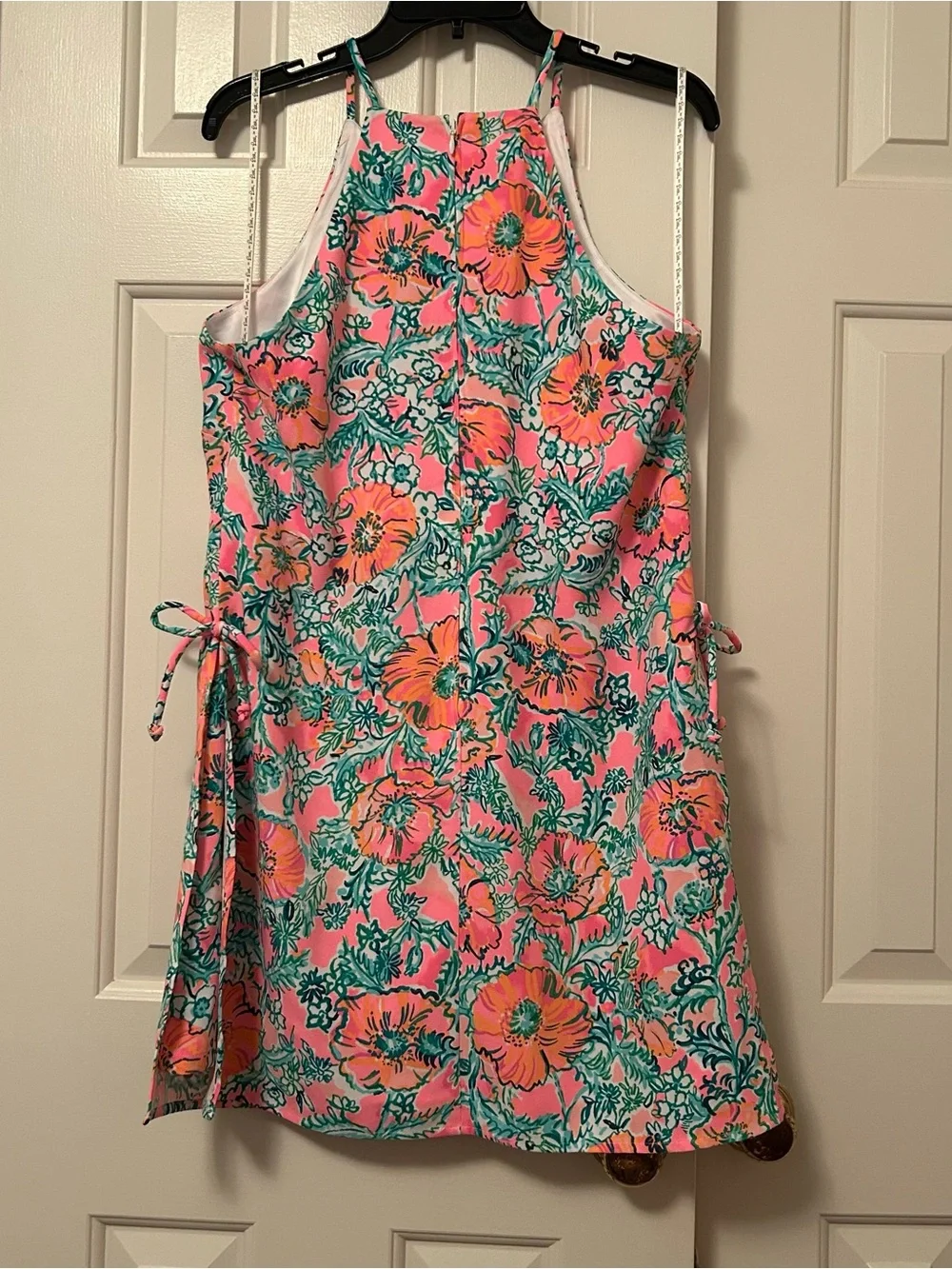 Lilly Pulitzer Woman's Pearl Romper Dress Soleil Pink Perfect Poppy Size 10 - Picture 8 of 9